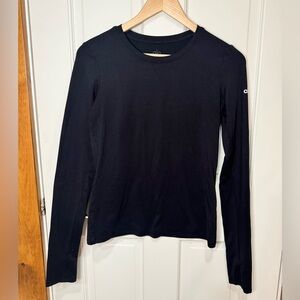 Alo Yoga Black Long Sleeve Performance Top Size S